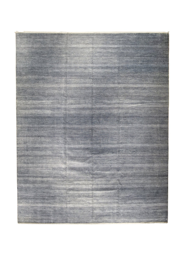 A30854 Oriental Rug Indian Handmade Area Modern 11'10'' x 15'0'' -12x15- Blue Whites Beige Grass Design