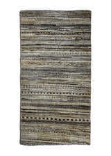 A31002 Oriental Rug Pakistani Handmade Area Transitional Tribal 1'11'' x 3'2'' -2x3- Whites Beige Brown Gabbeh Stripes Grass Design
