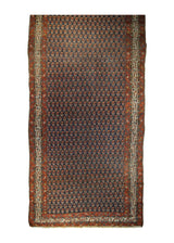 A31019 Persian Rug Malayer Handmade Area Tribal Antique 6'1'' x 12'8'' -6x13- Blue Red Geometric Paisley Boteh Design