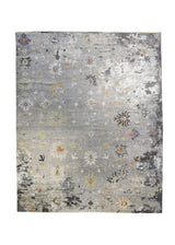 A31036 Oriental Rug Indian Handmade Area Transitional 7'12'' x 9'9'' -8x10- Gray Oushak Design