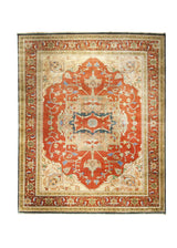 A31061 Oriental Rug Indian Handmade Area Transitional Tribal 11'10'' x 14'6'' -12x15- Red Geometric Serapi Design