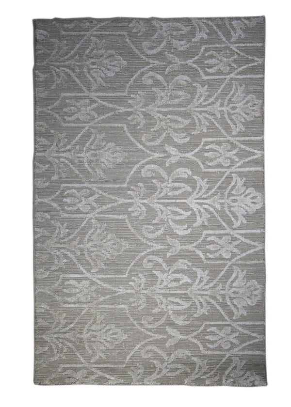A31089 Oriental Rug Indian Handmade Area Neutral 2'10'' x 4'5'' -3x4- Whites Beige Floral Design