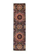 A31235 Oriental Rug Pakistani Handmade Runner Transitional Tribal 2'5'' x 9'8'' -2x10- Blue Mamluk Geometric Design.jpg