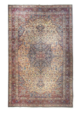 A31252 Persian Rug Mashhad Handmade Area Traditional Antique 11'2'' x 18'1'' -11x18- Pink Blue Floral Design