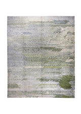 A31285 Oriental Rug Pakistani Handmade Area Transitional 8'3'' x 10'1'' -8x10- Green Gray Geometric Gabbeh Design