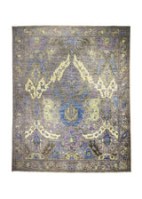A31326 Oriental Rug Pakistani Handmade Area Transitional 8'2'' x 9'8'' -8x10- Gray Purple Yellow Gold Ariana Floral Mostofi Design