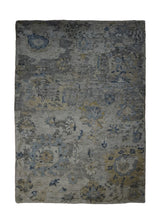 A31339 Oriental Rug Indian Handmade Area Transitional 2'0'' x 3'0'' -2x3- Whites Beige Blue Yellow Gold Floral Erased Oushak Abstract Design