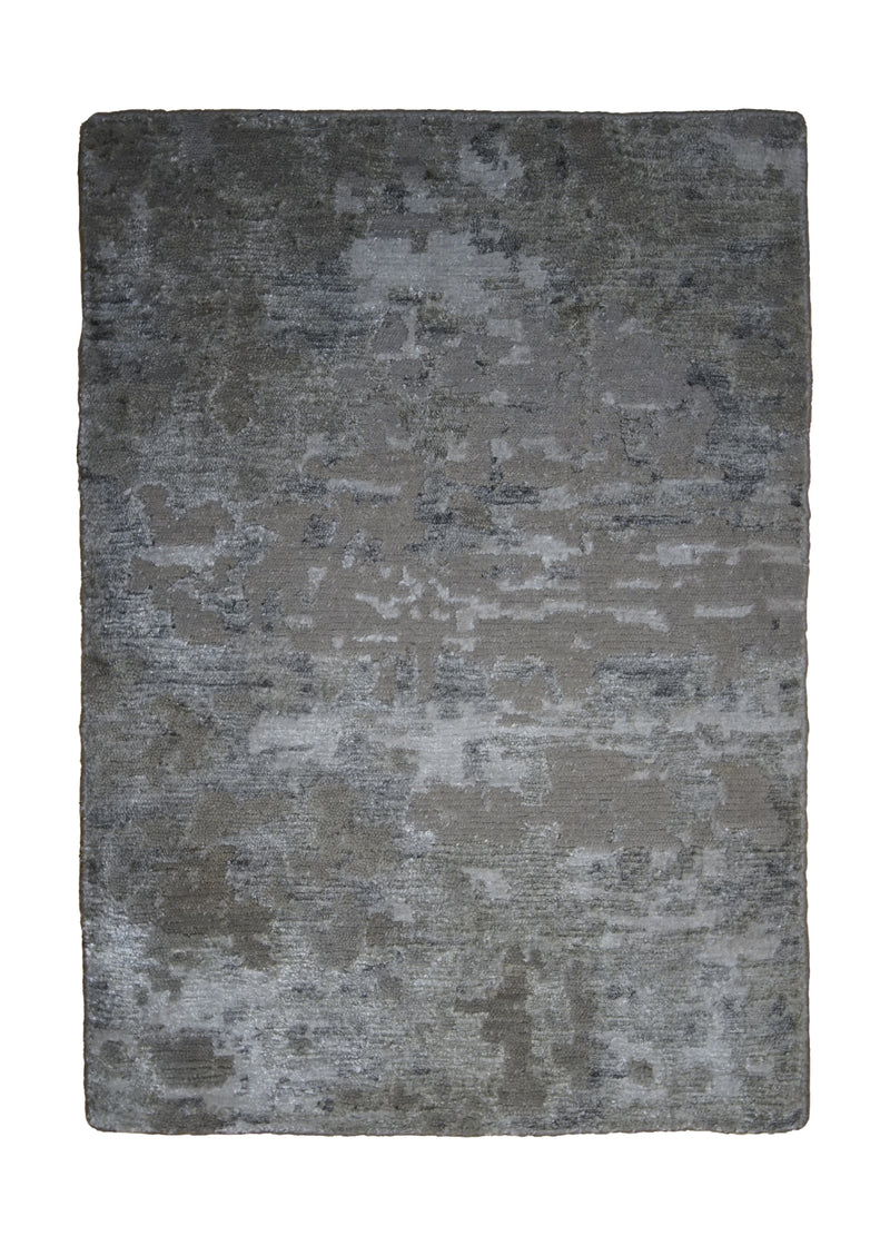 A31363 Oriental Rug Indian Handmade Area Modern Neutral 2'0'' x 3'0'' -2x3- Whites Beige Splatter Abstract Design