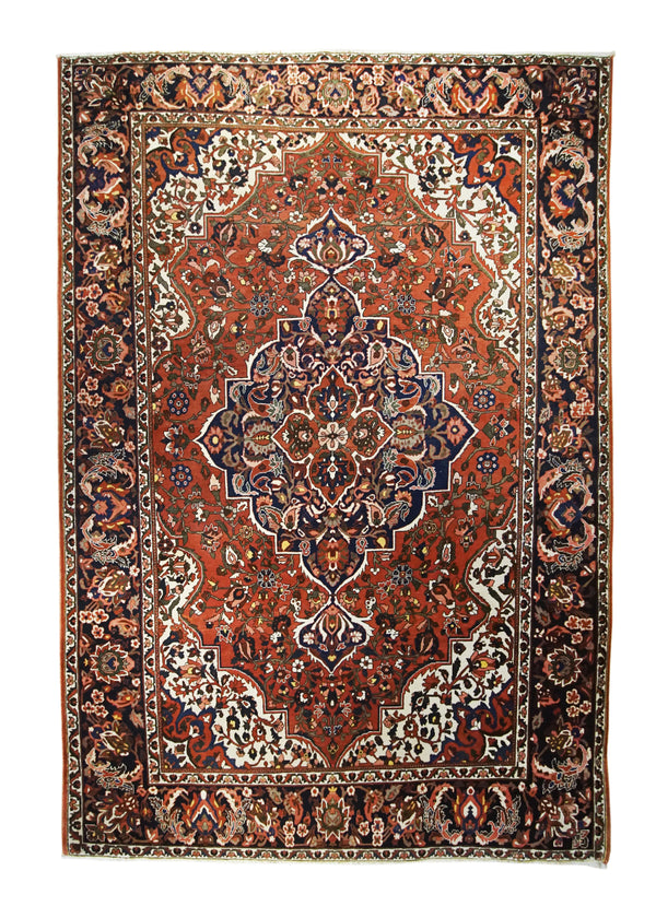 A31390 Persian Rug Bakhtiari Handmade Area Tribal 8'3'' x 11'11'' -8x12- Red Floral Design