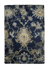 A31450 Oriental Rug Indian Handmade Area Transitional 2'0'' x 3'0'' -2x3- Blue Gray Floral Oushak Design