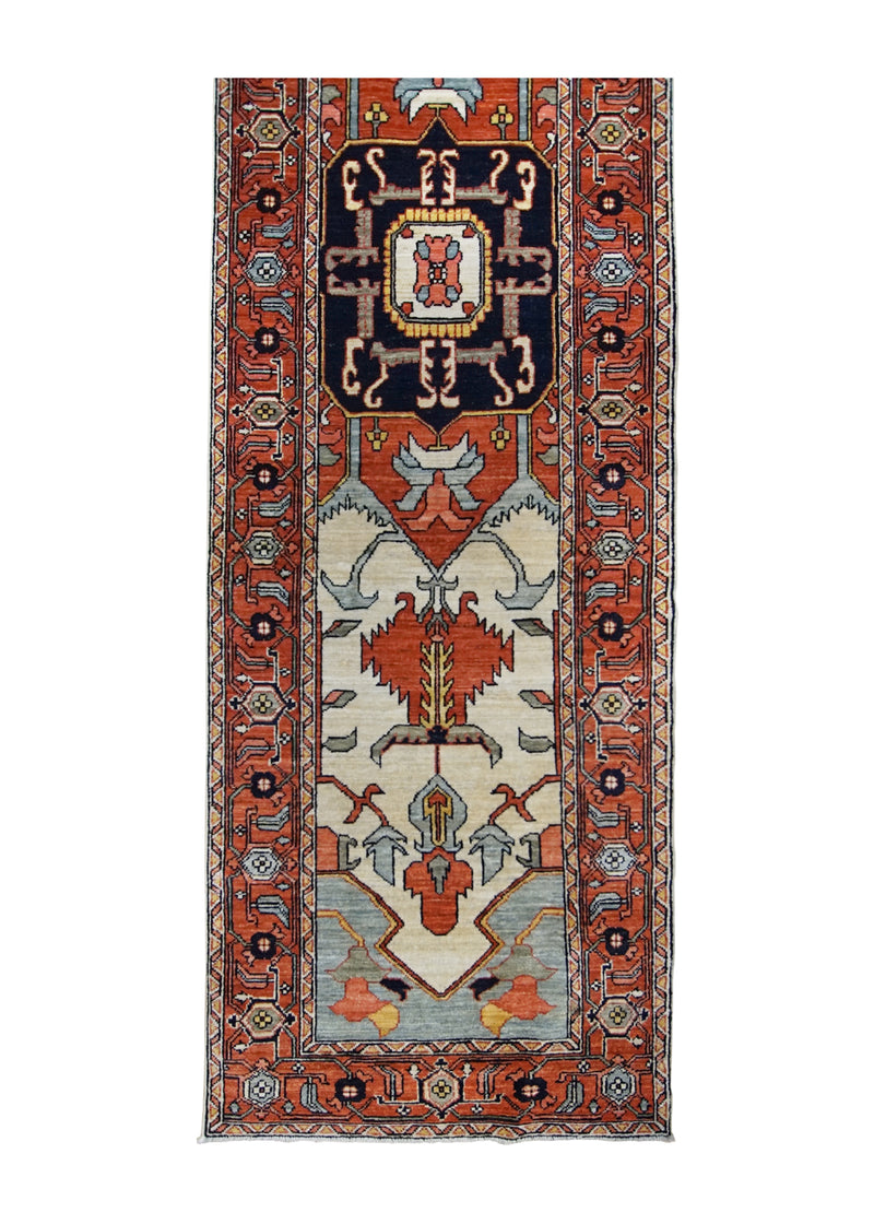 A31460 Oriental Rug Pakistani Handmade Runner Transitional Tribal 2'8'' x 10'0'' -3x10- Red Serapi Geometric Design