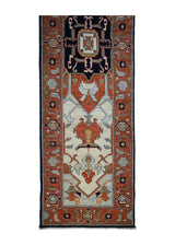A31464 Oriental Rug Pakistani Handmade Runner Transitional Tribal 2'0'' x 8'1'' -2x8- Red Serapi Geometric Design