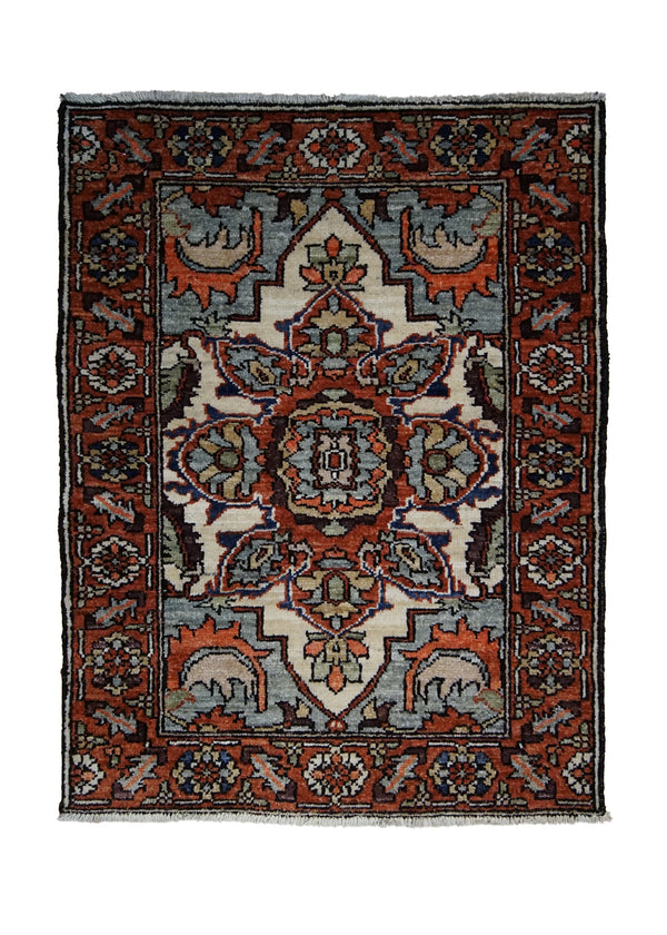 A31469 Oriental Rug Pakistani Handmade Area Transitional Tribal 2'0'' x 3'0'' -2x3- Red Serapi Geometric Design