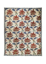 A31481 Oriental Rug Pakistani Handmade Area Transitional Tribal 5'4'' x 6'10'' -5x7- Whites Beige Red Serapi Geometric Design
