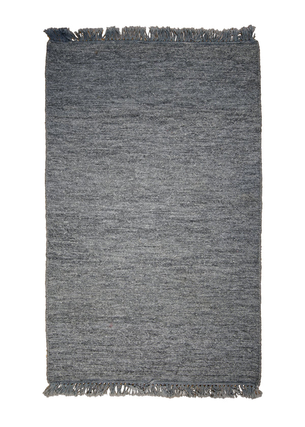 A31512 Oriental Rug Indian Handmade Area Neutral 2'0'' x 3'0'' -2x3- Blue Gray Solid Design