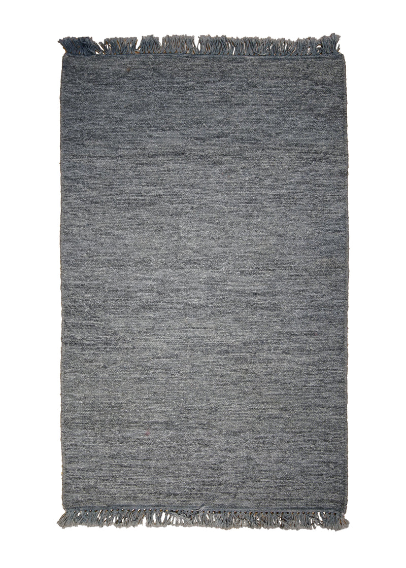 A31512 Oriental Rug Indian Handmade Area Neutral 2'0'' x 3'0'' -2x3- Blue Gray Solid Design
