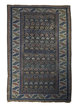 A31522 Caucasian Rug Shirvan Handmade Area Tribal Antique 3'5'' x 5'1'' -3x5- Brown Geometric Design