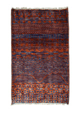 A31613 Oriental Rug Indian Handmade Area Transitional 2'0'' x 3'0'' -2x3- Red Blue Geometric Design