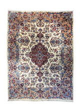 A31687 Persian Rug Moud Handmade Area Traditional 8'3'' x 11'4'' -8x11- Whites Beige Red Floral Design