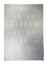 A31696 Oriental Rug Pakistani Handmade Area Transitional Neutral 5'12'' x 9'0'' -6x9- Whites Beige Gray Silver Wash Oushak Floral Design