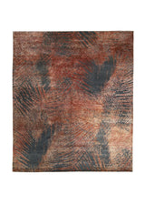 A31825 Oriental Rug Indian Handmade Area Modern 8'3'' x 9'10'' -8x10- Red Gray Abstract Splatter Design