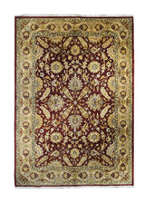 A31880 Oriental Rug Pakistani Handmade Area Transitional 5'12'' x 8'9'' -6x9- Red Whites Beige Yellow Gold Floral Design
