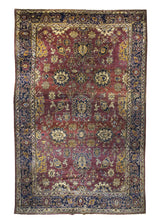 A32144 Persian Rug Lilihan Handmade Area Traditional Antique 10'6'' x 16'8'' -11x17- Purple Red Floral Design