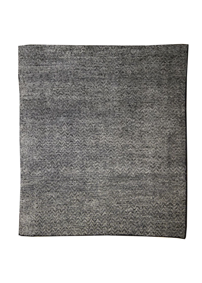 A32154 Oriental Rug Indian Handmade Square Modern Neutral 4'6'' x 5'0'' -5x5- Gray Whites Beige Grass Design