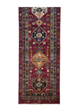 A32179 Oriental Rug Pakistani Handmade Runner Transitional Tribal 2'8'' x 8'6'' -3x9- Purple Ariana Geometric Kazak Design