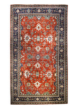 A32223 Oriental Rug Pakistani Handmade Area Transitional 9'10'' x 17'10'' -10x18- Red Blue Ariana Geometric Design