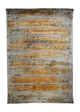 A32315 Oriental Rug Indian Handmade Area Transitional Modern 4'11'' x 7'0'' -5x7- Whites Beige Orange Green Abstract Splatter Design