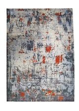 A32361 Oriental Rug Pakistani Handmade Area Modern 9'12'' x 13'8'' -10x14- Gray Blue Red Abstract Splatter Design