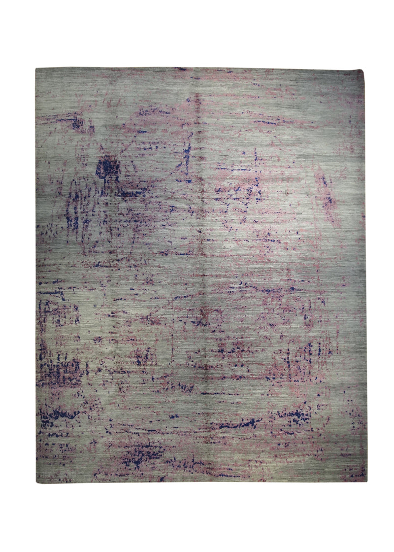 A32366 Oriental Rug Pakistani Handmade Area Modern 8'12'' x 11'3'' -9x11- Gray Pink Yeldiz Design