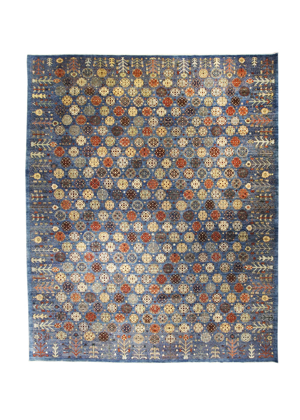 A32430 Oriental Rug Pakistani Handmade Area Transitional 12'0'' x 14'9'' -12x15- Blue Yellow Gold Ariana Floral Design