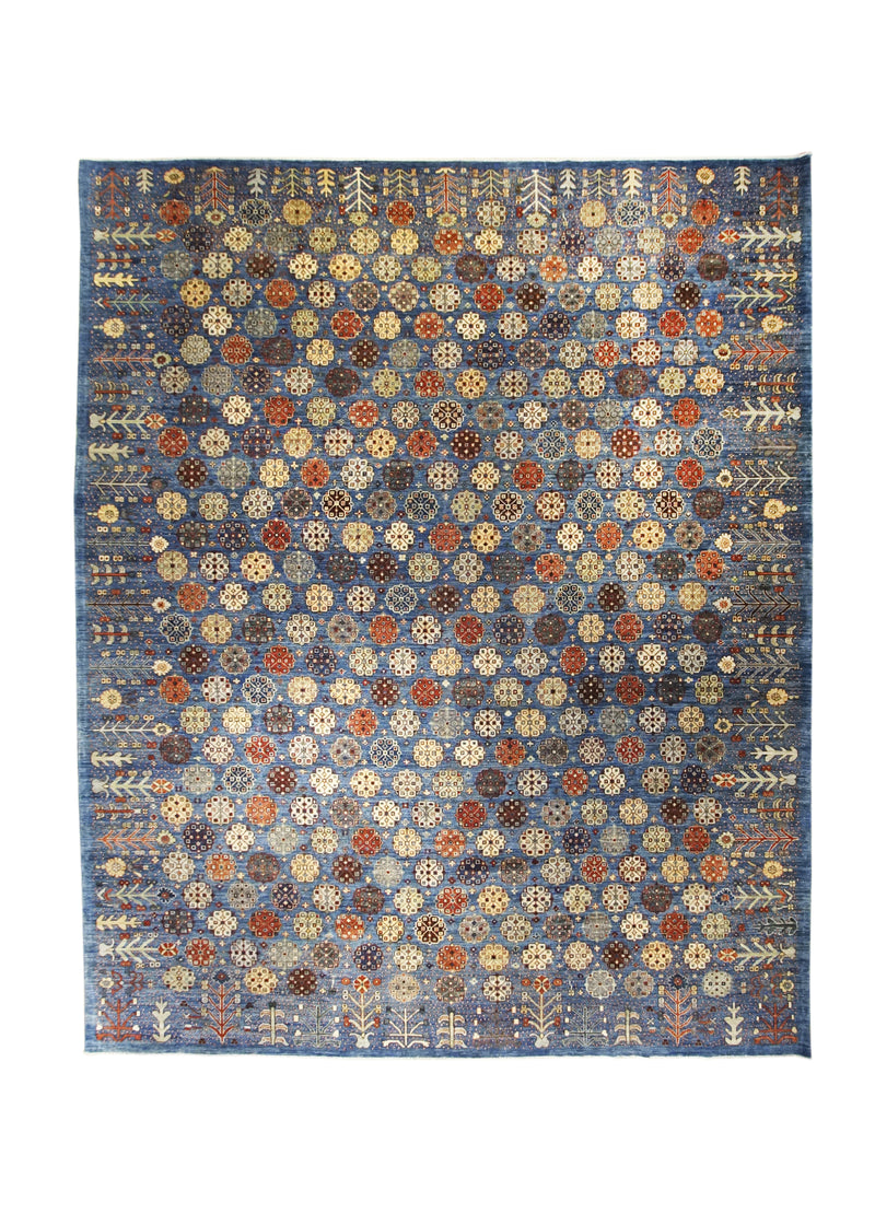A32430 Oriental Rug Pakistani Handmade Area Transitional 12'0'' x 14'9'' -12x15- Blue Yellow Gold Ariana Floral Design