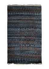 A32468 Oriental Rug Indian Handmade Area Transitional 2'0'' x 3'0'' -2x3- Gray Geometric Design