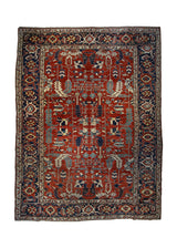 A32510 Oriental Rug Pakistani Handmade Area Tribal 8'12'' x 11'10'' -9x12- Red Geometric Heriz Design
