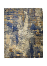 A32623 Oriental Rug Pakistani Handmade Area Modern 6'3'' x 9'0'' -6x9- Multi-color Blue Abstract Splatter Design