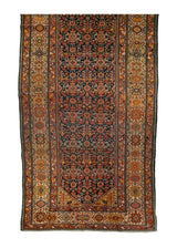 A32670 Persian Rug Malayer Handmade Area Antique Traditional 5'0'' x 10'0'' -5x10- Red Blue Geometric Design.jpg