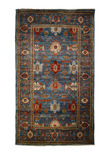 A32684 Oriental Rug Pakistani Handmade Area Transitional 3'0'' x 5'2'' -3x5- Blue Red Ariana Geometric Oushak Design