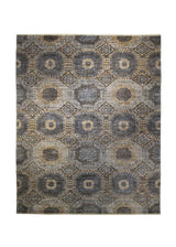 A32910 Oriental Rug Pakistani Handmade Area Transitional 4'12'' x 6'8'' -5x7- Gray Whites Beige Ariana Mamluk Geometric Design