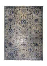 A32926 Oriental Rug Indian Handmade Area Transitional 12'1'' x 17'9'' -12x18- Whites Beige Blue Floral Oushak Design