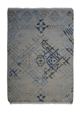 A32952 Oriental Rug Indian Handmade Area Transitional 2'0'' x 3'0'' -2x3- Whites Beige Geometric Design