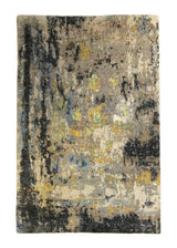 A32987 Oriental Rug Indian Handmade Modern 3'11'' x 5'11'' -4x6- Whites Beige Yellow Gold Abstract Splatter Design