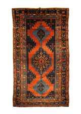 A33023 Caucasian Rug Gharabagh Handmade Area Tribal Antique 5'11'' x 9'7'' -6x10- Red Blue Geometric Design