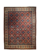 A33047 Persian Rug Mahal Handmade Area Tribal 9'3'' x 12'5'' -9x12- Red Floral Design