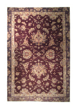 A33073 Oriental Rug Pakistani Handmade Area Transitional 6'12'' x 10'9'' -7x11- Red Yellow Gold Antique Washed Oushak Floral Design
