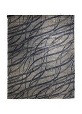 A33107 Oriental Rug Indian Handmade Area Modern Neutral 8'1'' x 10'1'' -8x10- Whites Beige Blue Gray Stripes Design