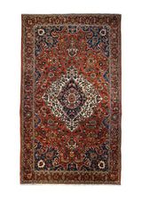 A33252 Persian Rug Bakhtiari Handmade Area Tribal 6'8'' x 11'3'' -7x11- Red Floral Design