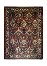 A33289 Persian Rug Bakhtiari Handmade Area Tribal 7'2'' x 9'6'' -7x10- Red Garden Design